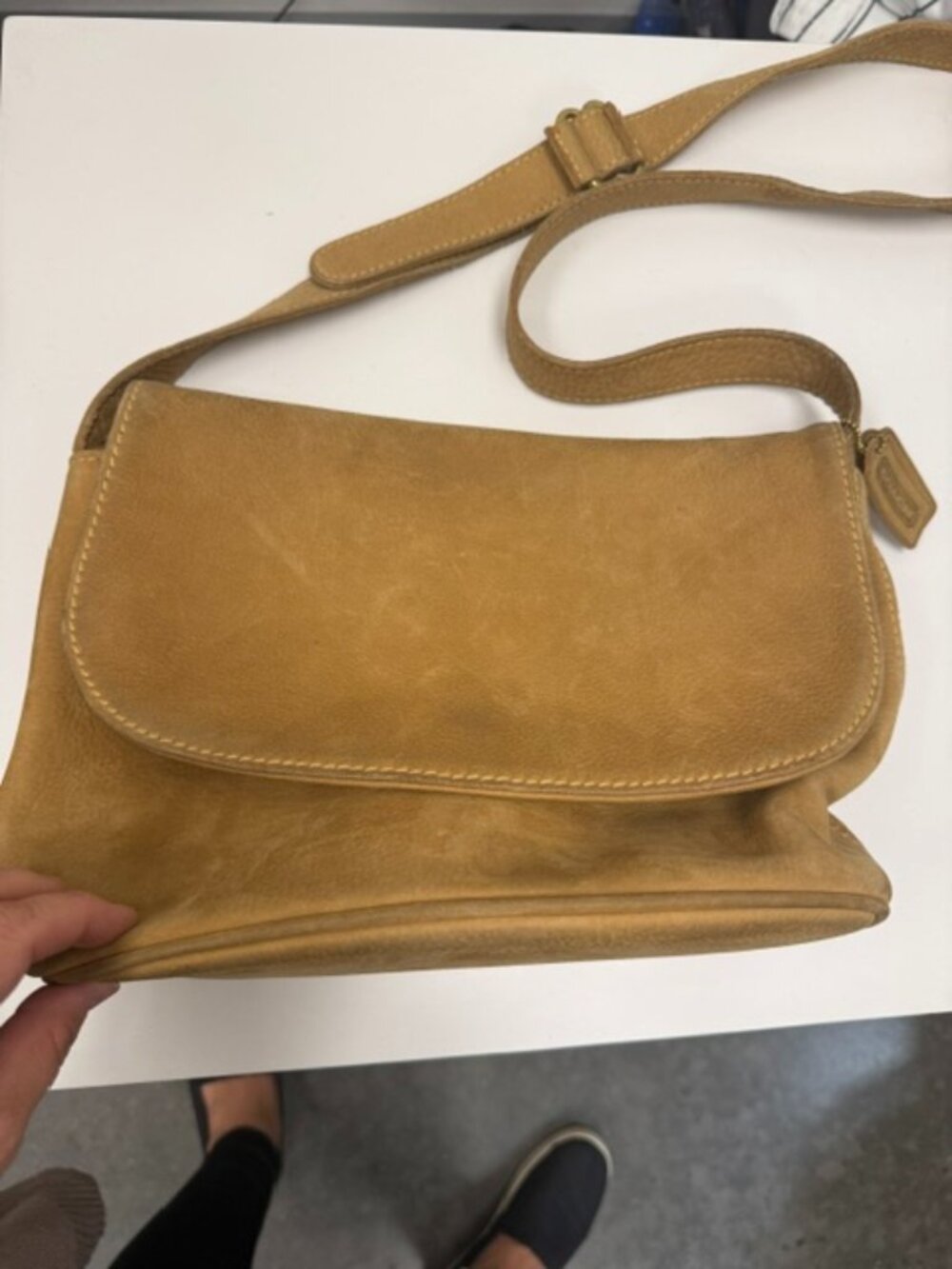 vintage Coach bag -mustard color-  # 4935